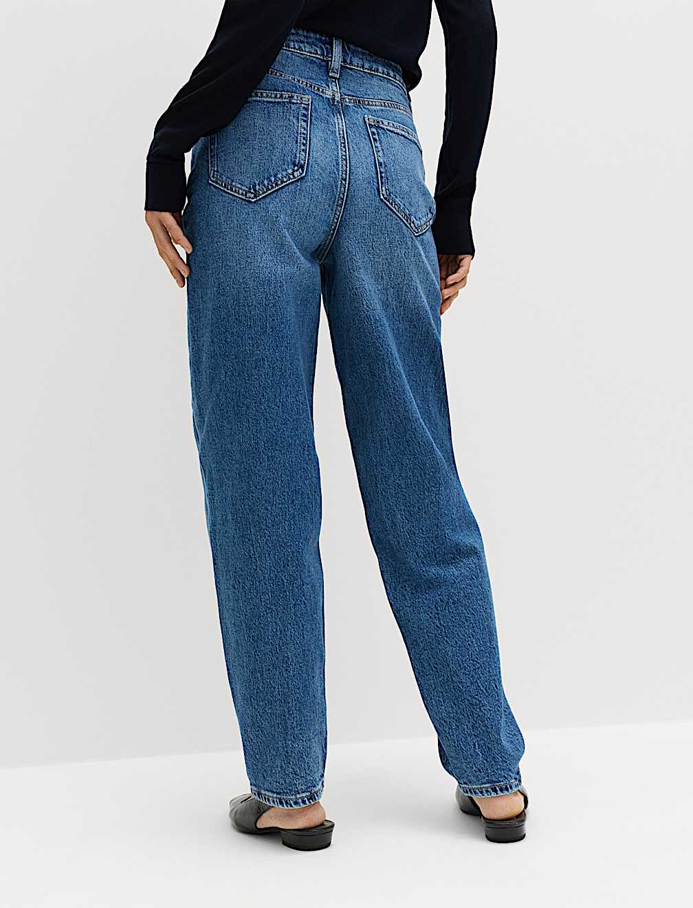 Mom High Waisted Ankle Grazer Jeans