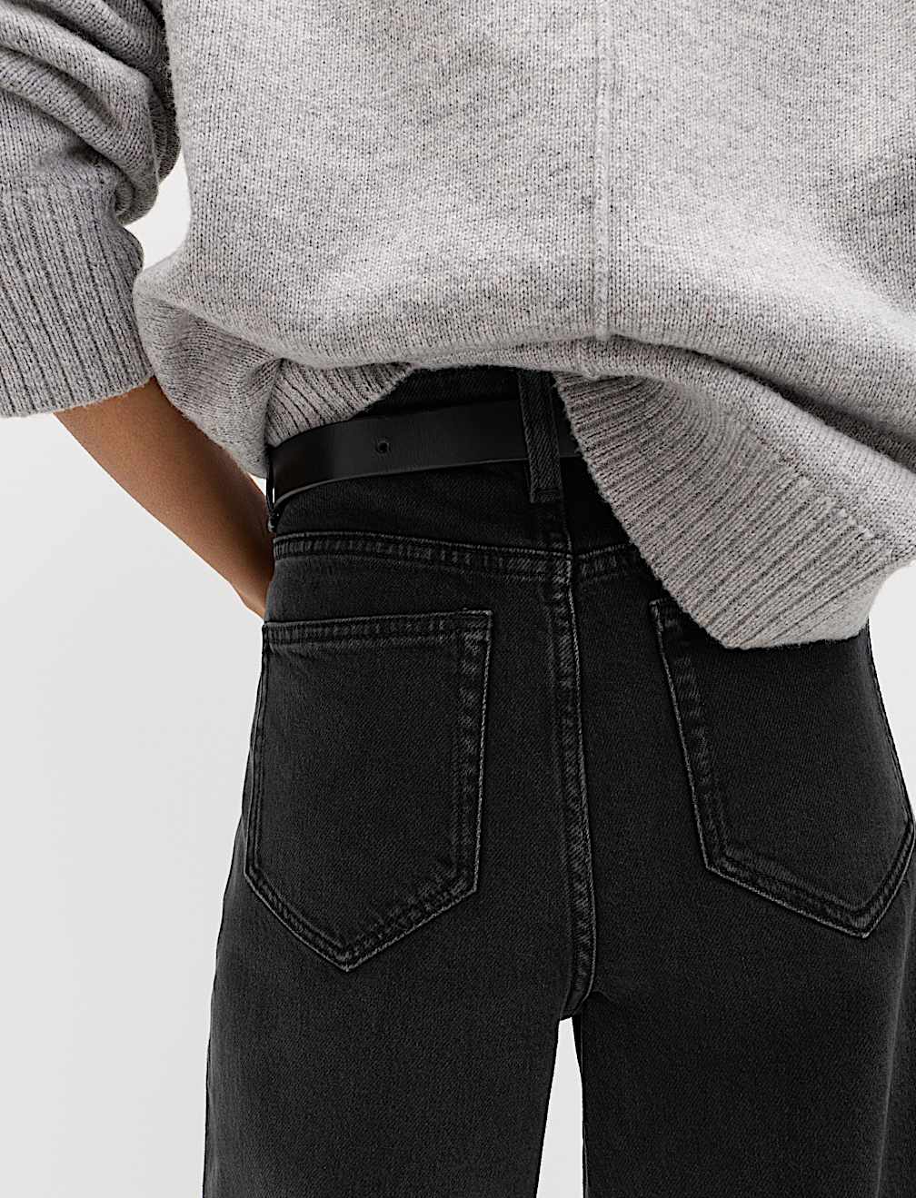 Mom High Waisted Ankle Grazer Jeans