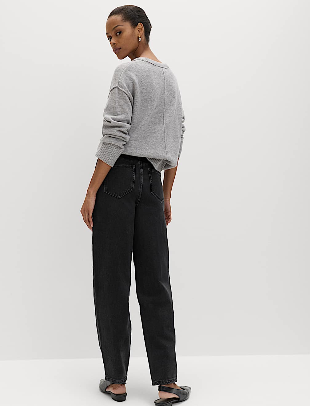 Mom High Waisted Ankle Grazer Jeans