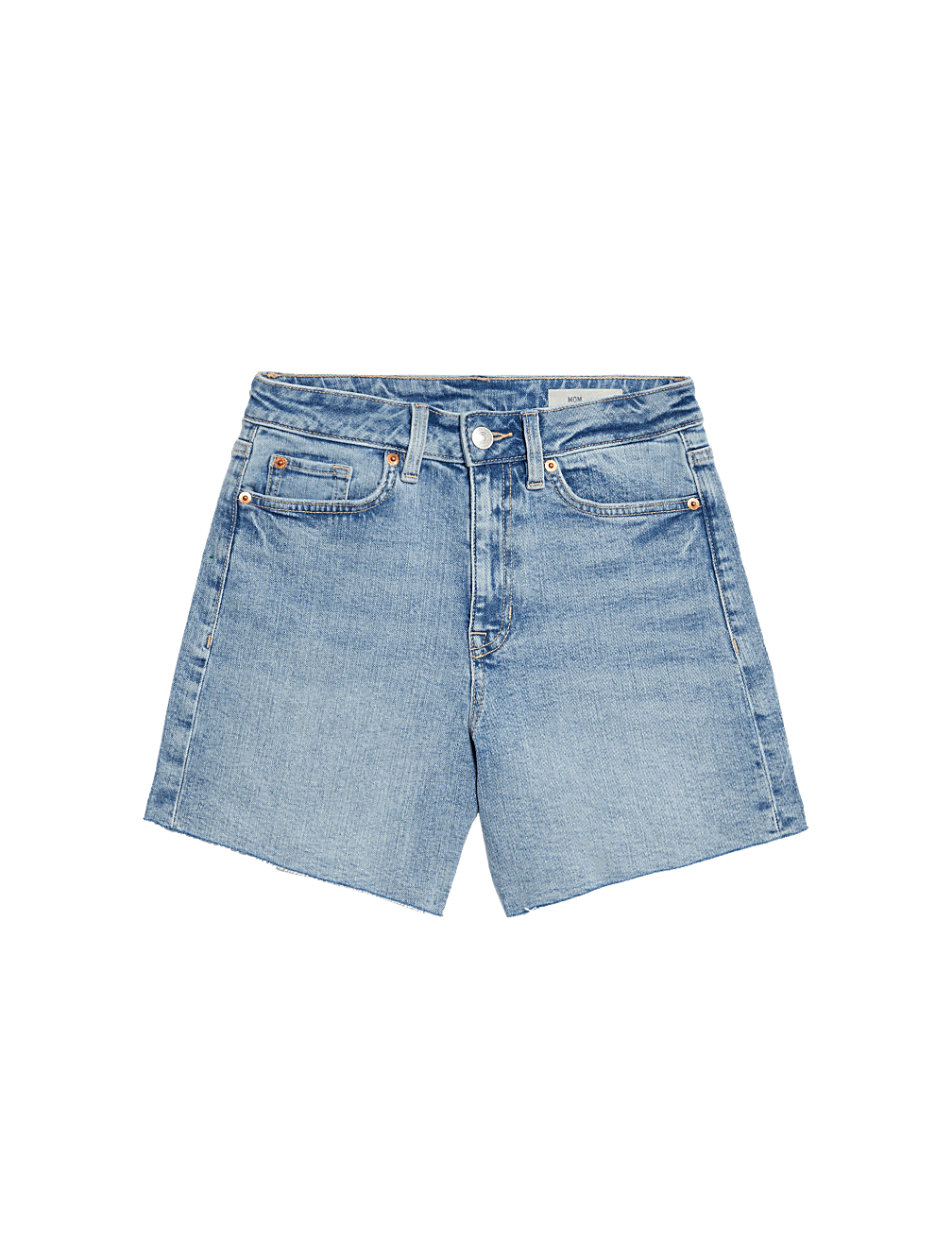 Denim High Waisted Mom Shorts