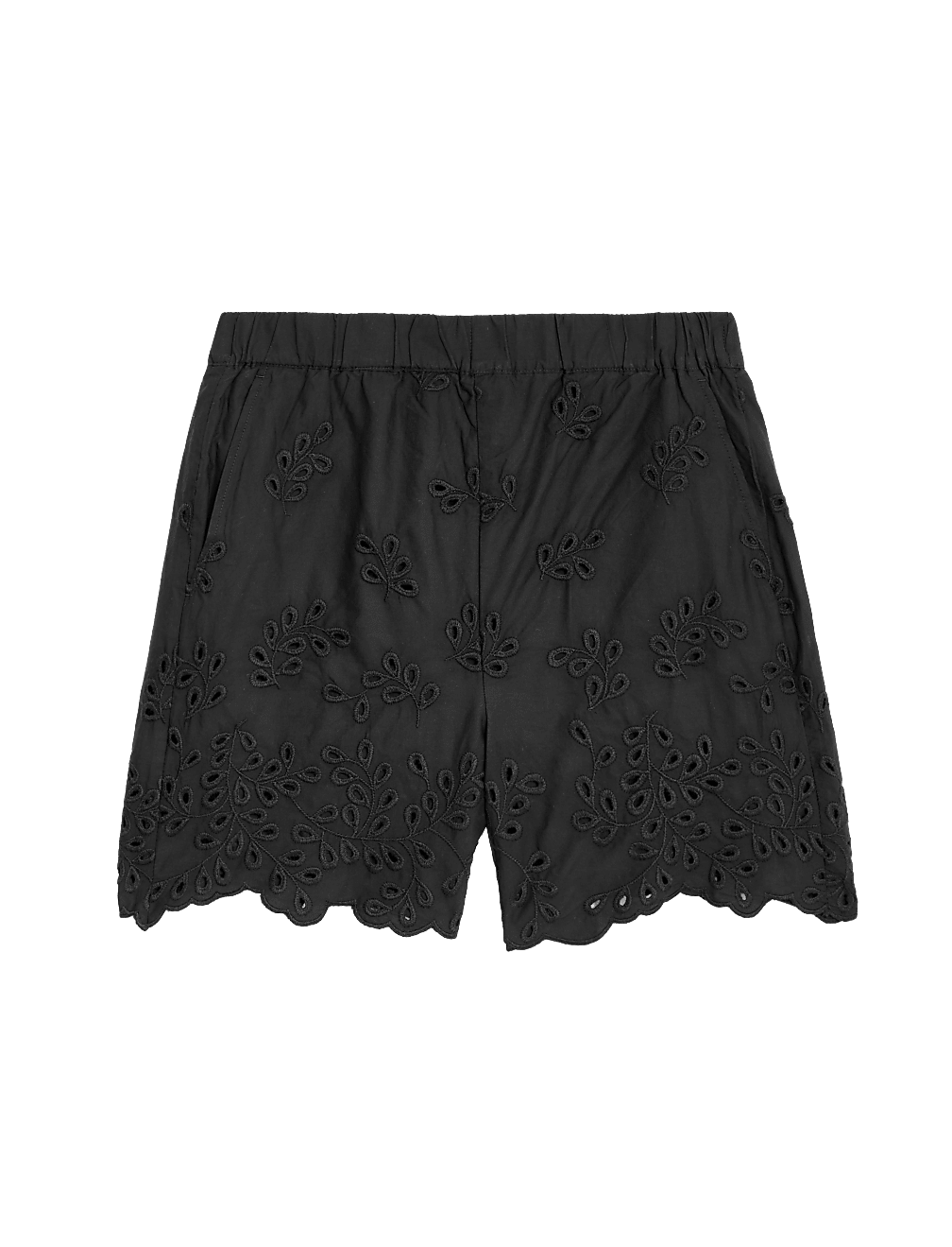 Pure Cotton Embroidered Shorts