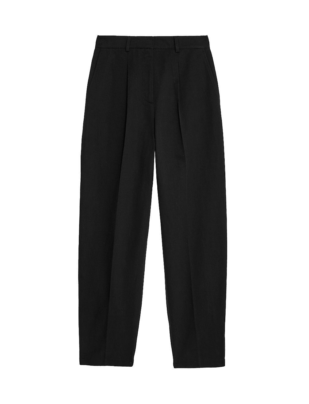Cotton Blend Pleated Chinos