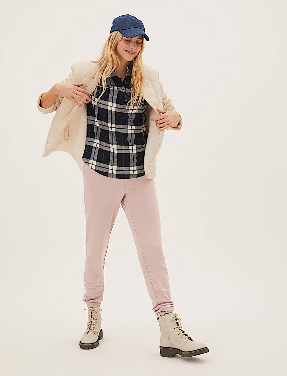 Cotton Rich Side Stripe Cuffed Joggers