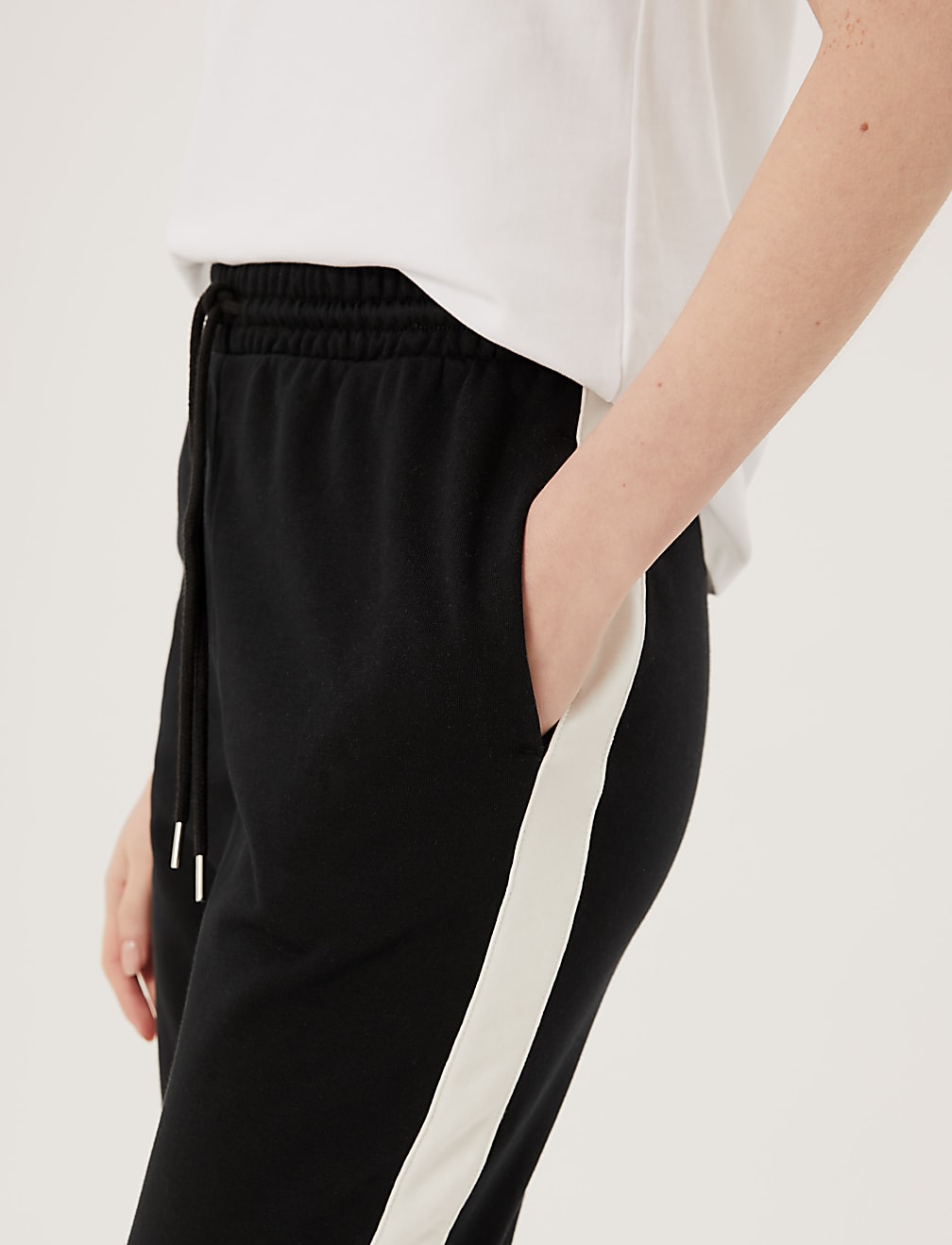 Cotton Rich Side Stripe Cuffed Joggers