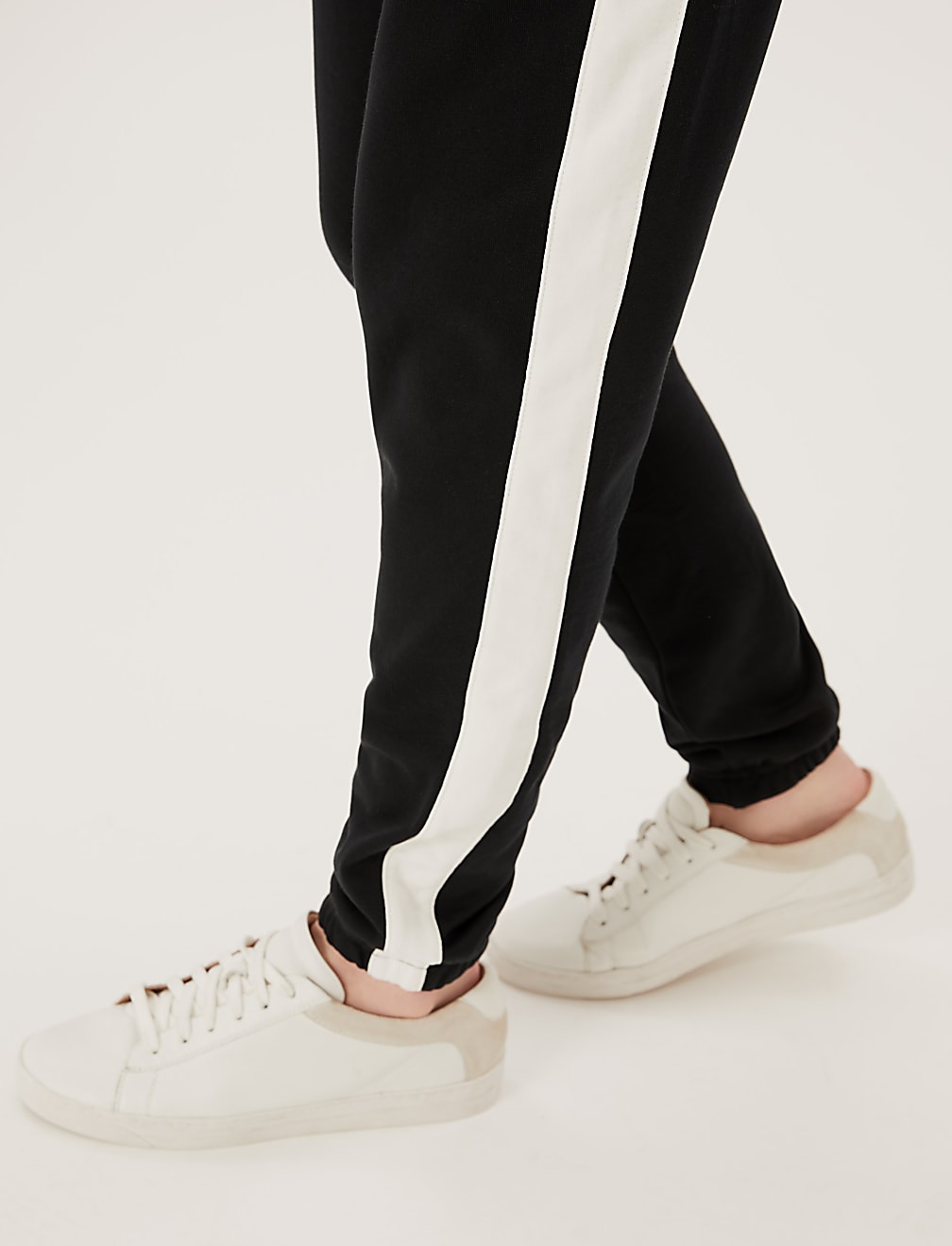 Cotton Rich Side Stripe Cuffed Joggers