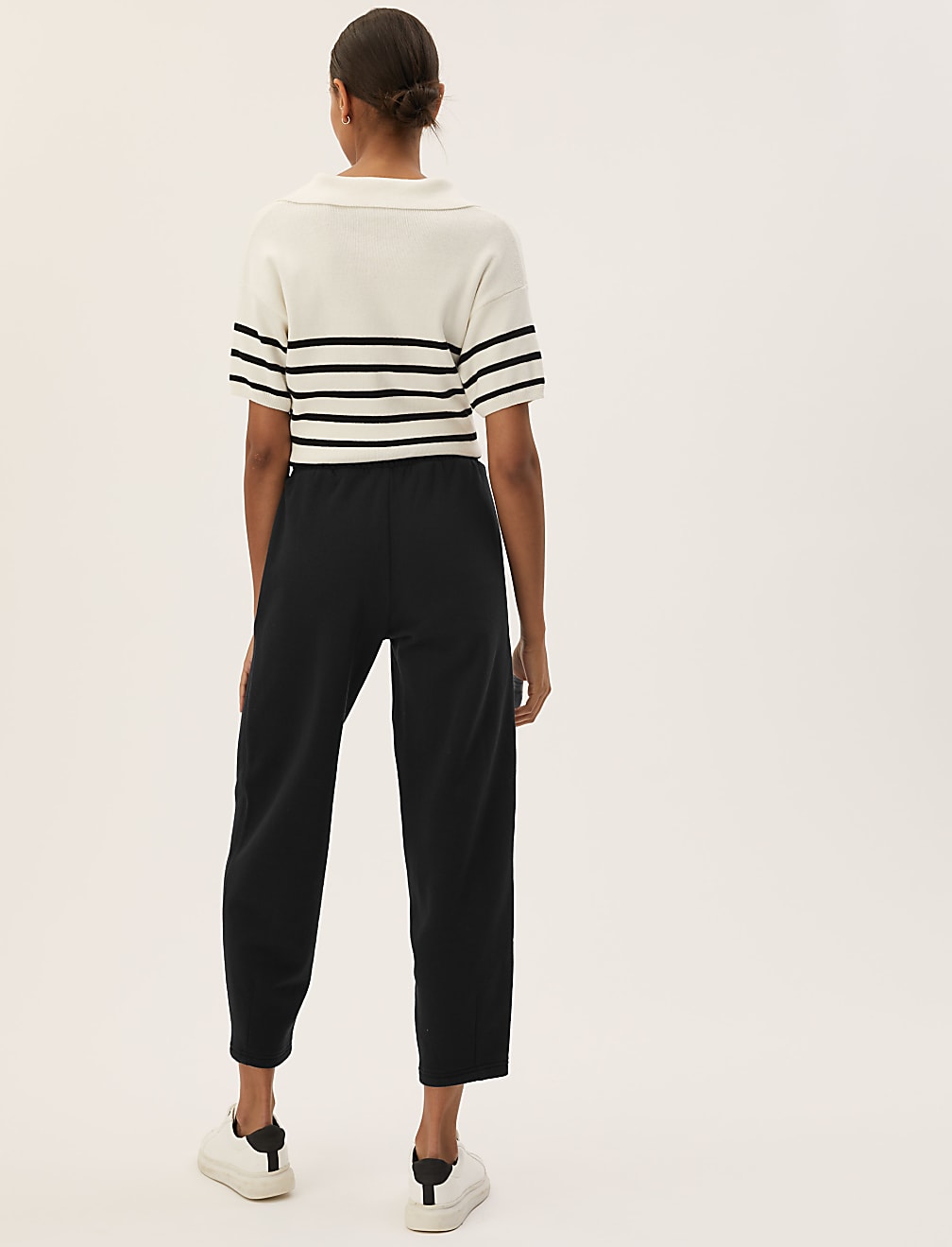 Cotton Rich Barrel Leg Ankle Grazer Joggers