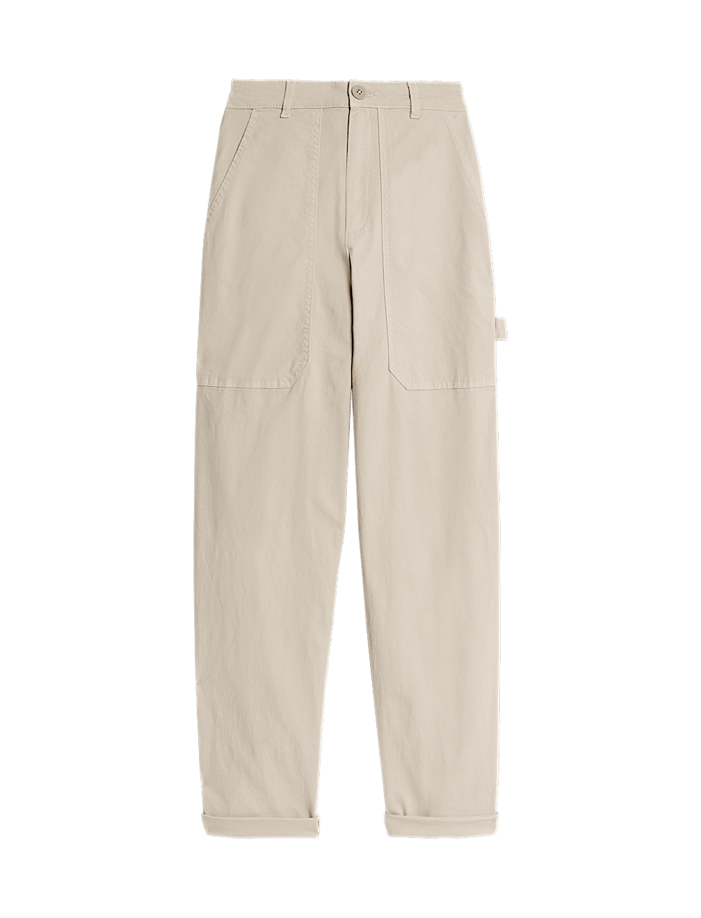 Cotton Rich Carpenter Straight Leg Trousers