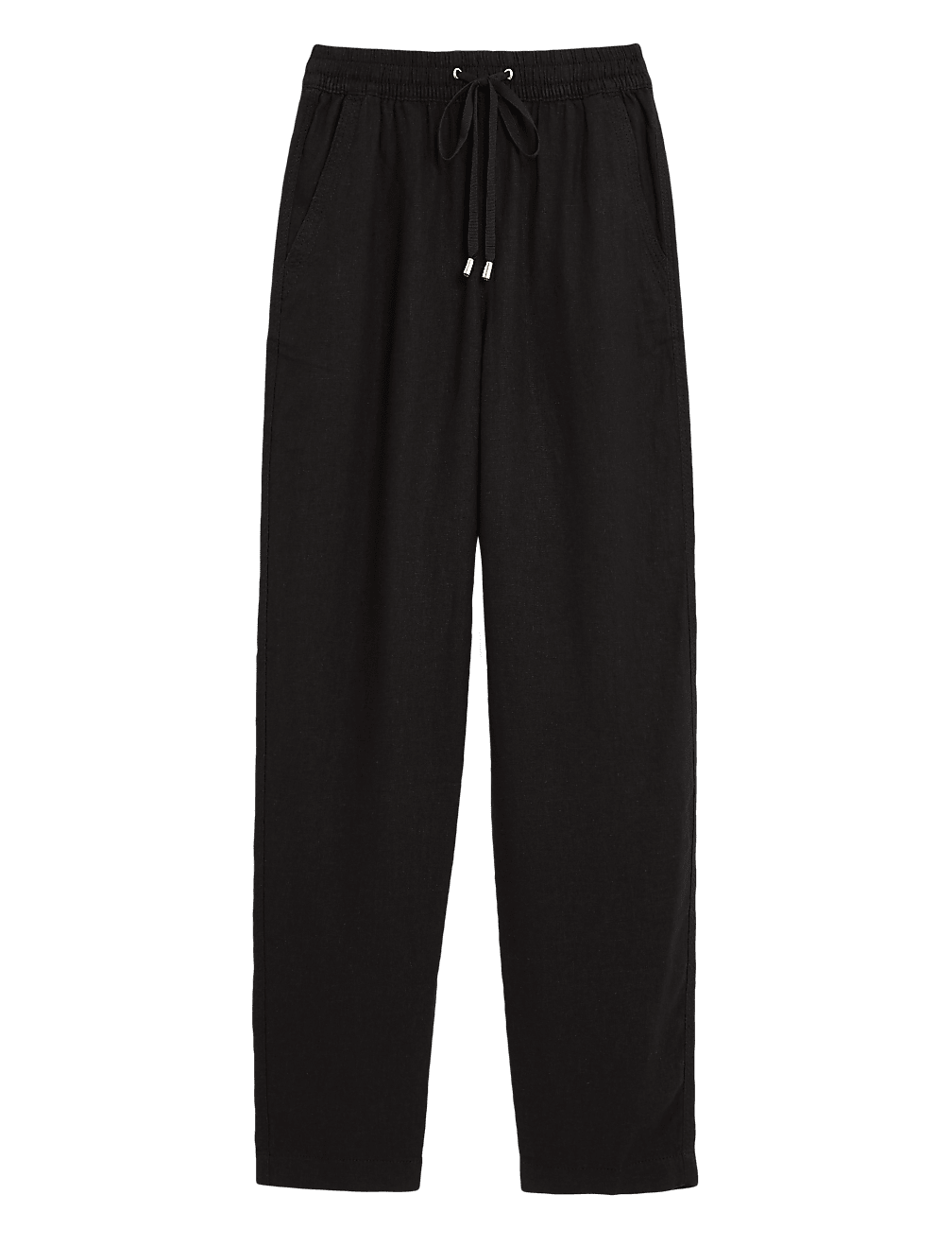 Linen Rich Tapered Ankle Grazer Trousers
