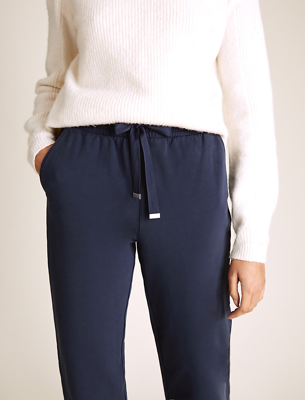 Cotton Tapered Ankle Grazer Joggers