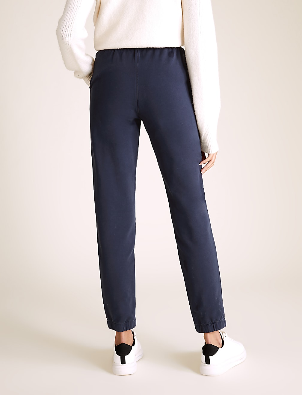 Cotton Tapered Ankle Grazer Joggers