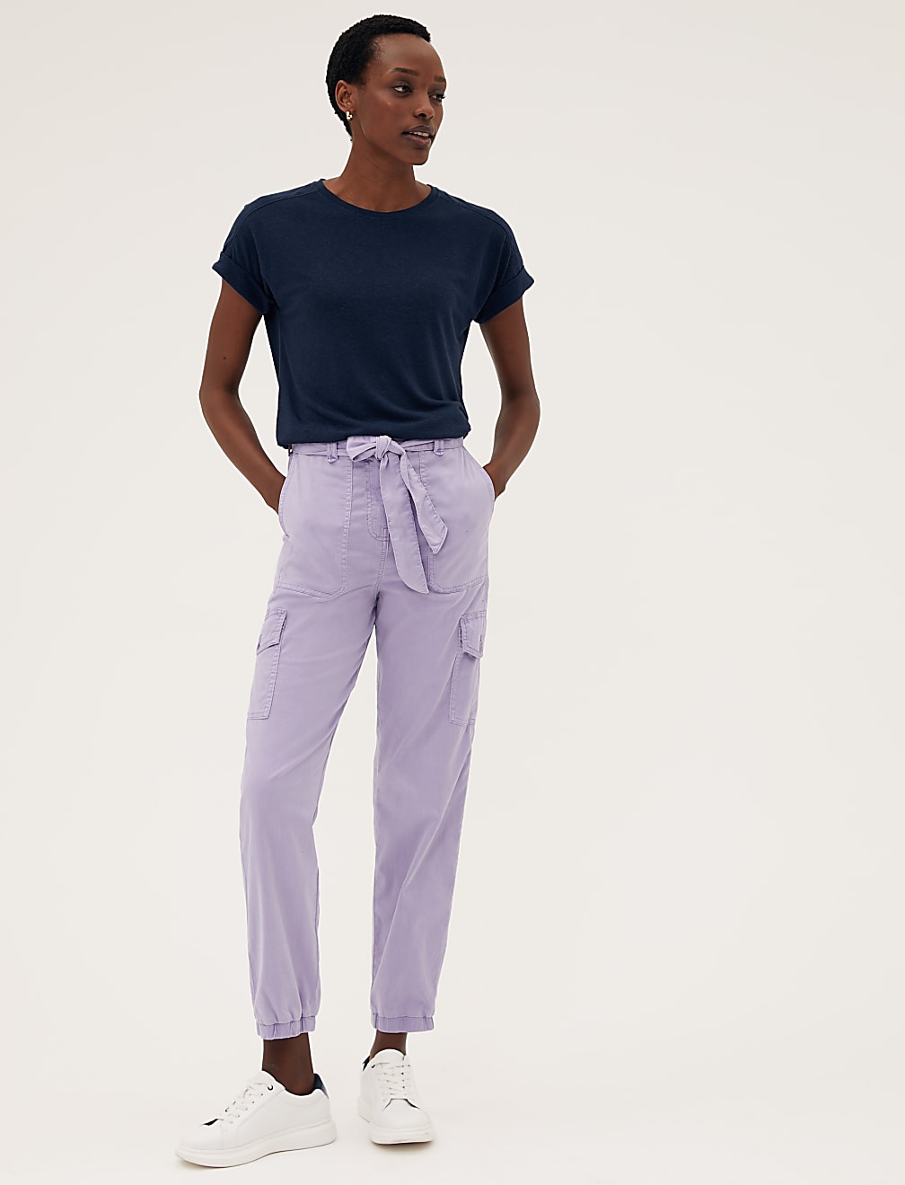 Tencel™ Rich Cargo Tapered Trousers