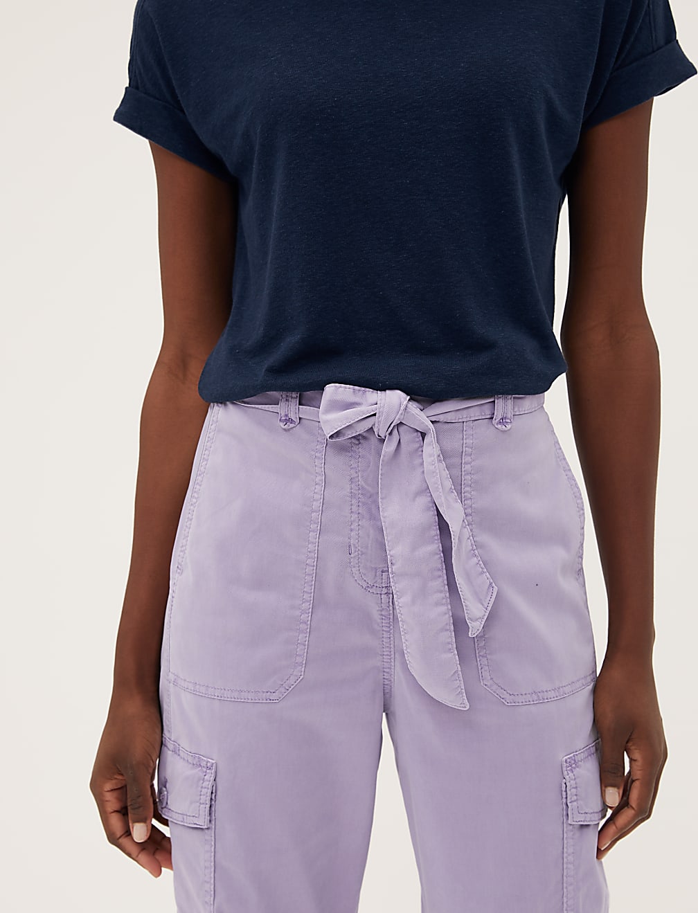 Tencel™ Rich Cargo Tapered Trousers