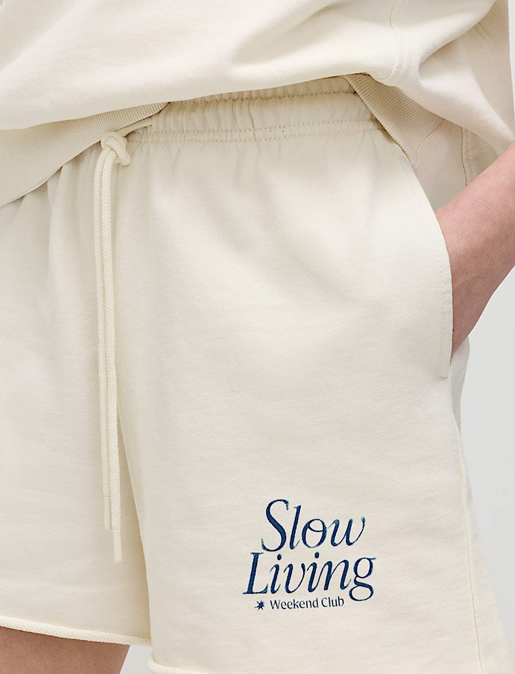 Pure Cotton High Waisted Jogger Shorts