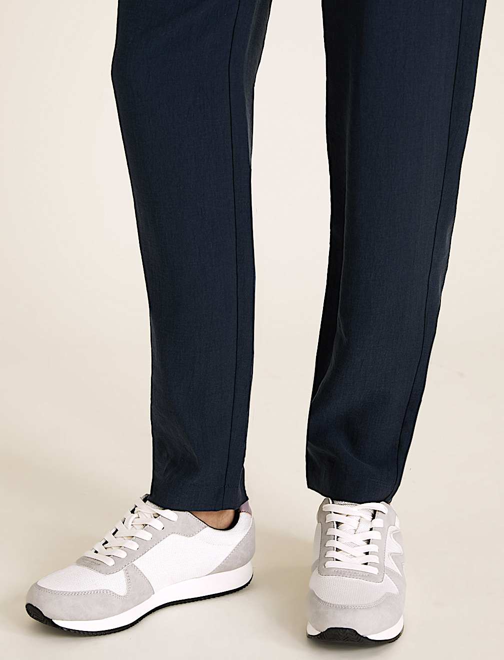 Tencel™ Rich Tapered Ankle Grazer Trousers