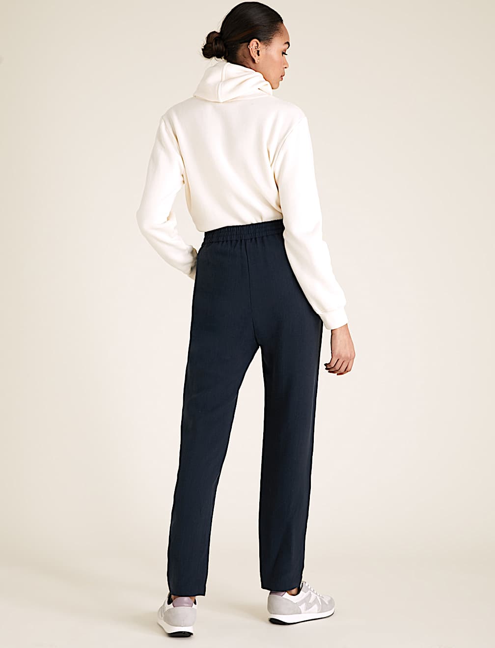 Tencel™ Rich Tapered Ankle Grazer Trousers
