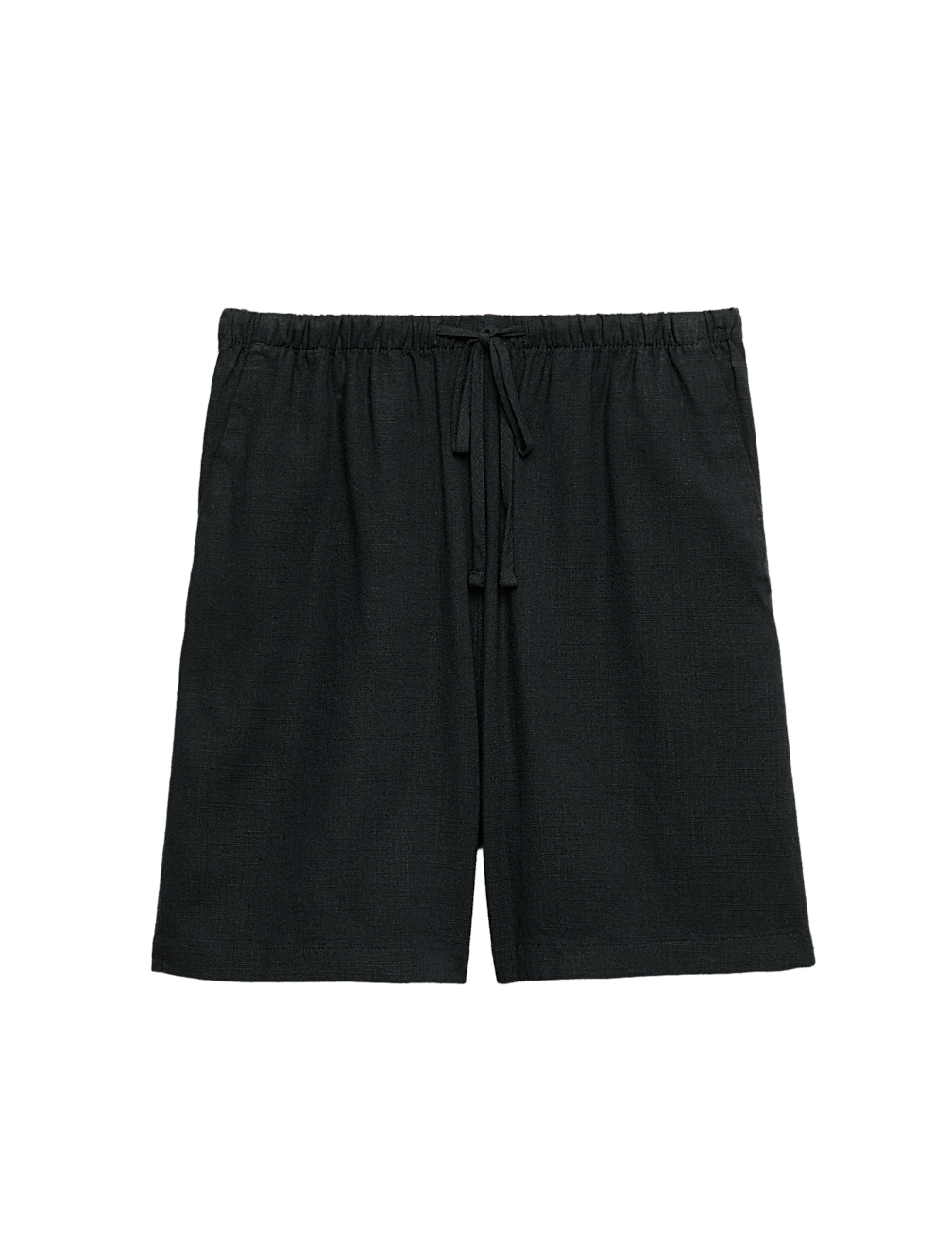 Pull On High Waisted Shorts with Linen