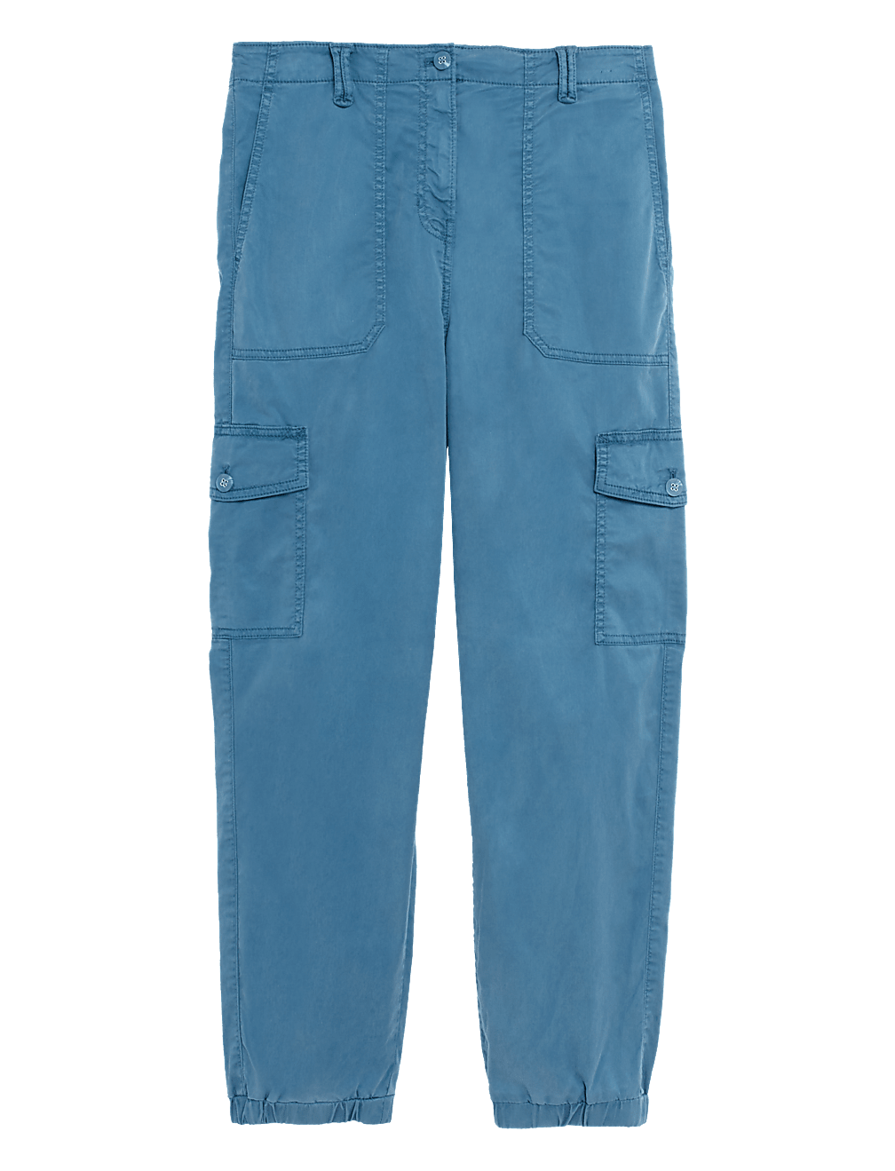 Lyocell Rich Cargo Tea Dyed Trousers
