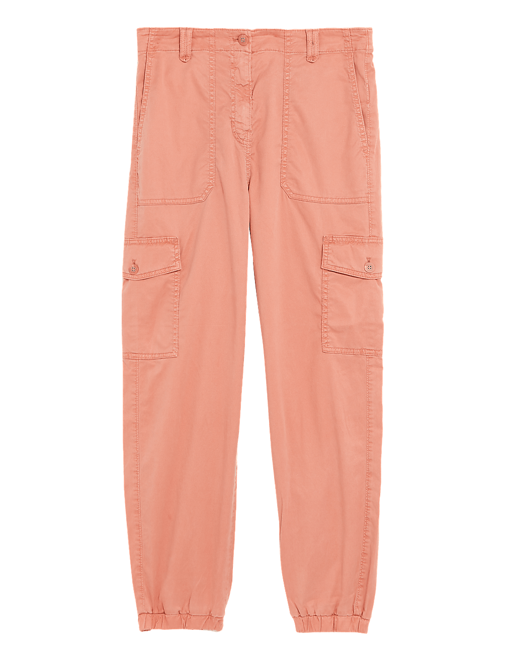Lyocell Rich Cargo Tea Dyed Trousers