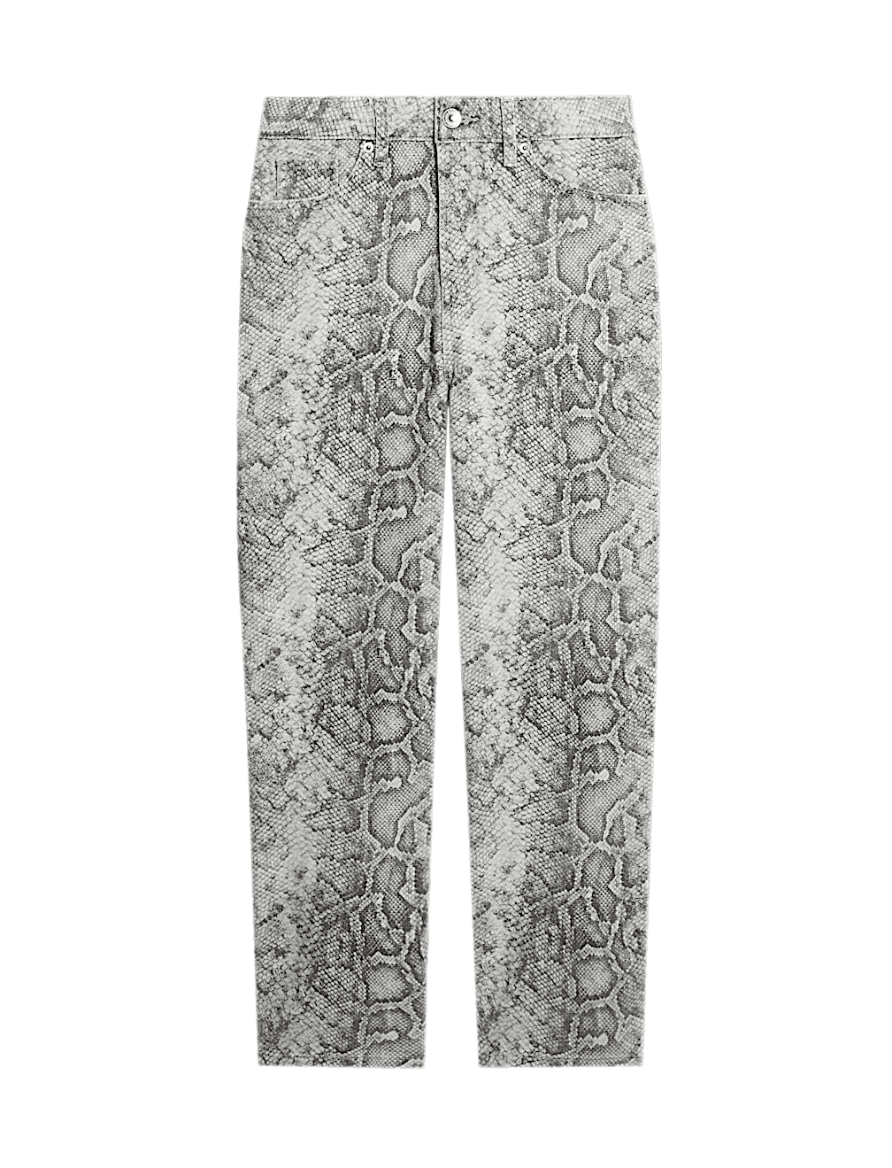 High Waisted Animal Straight Leg Jeans