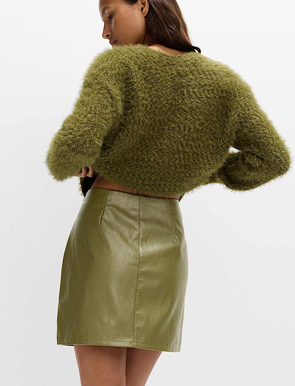 Faux Leather Mini Skirt