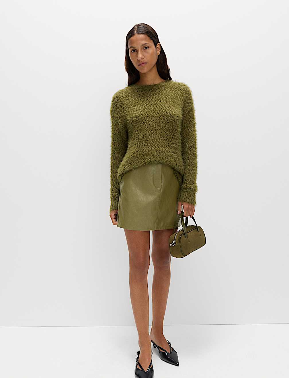 Faux Leather Mini Skirt