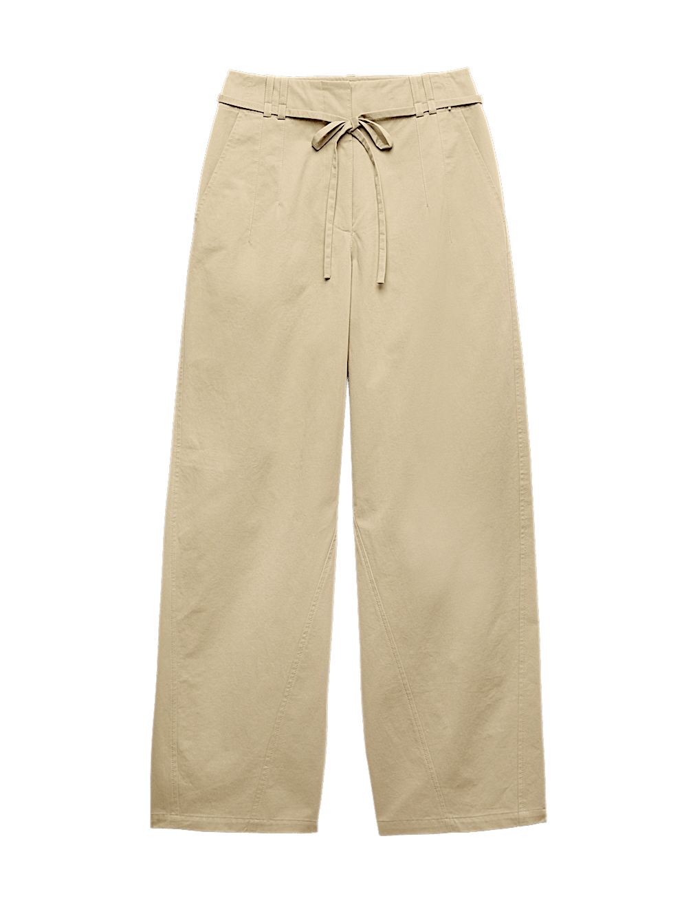 Pure Cotton Barrel Leg Trousers