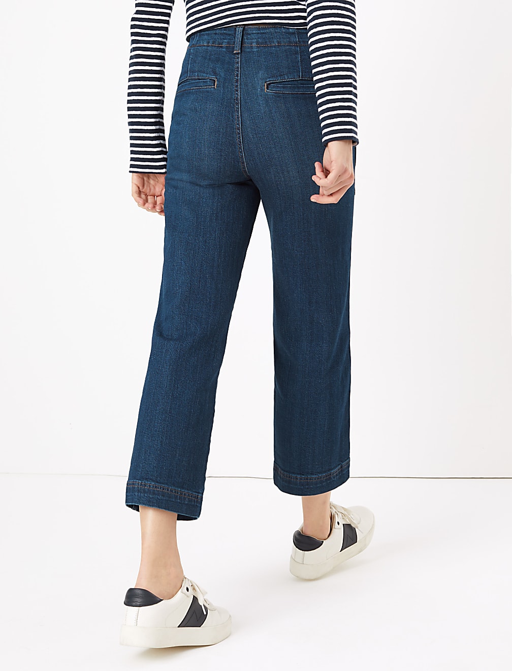Utility Wide Leg Ankle Grazer Jeans