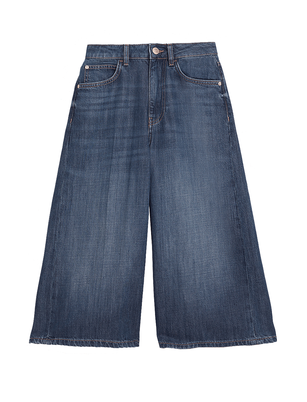 Denim Cropped Culottes