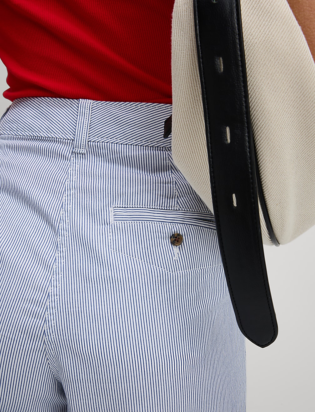 Cotton Rich Striped Slim Fit Chinos