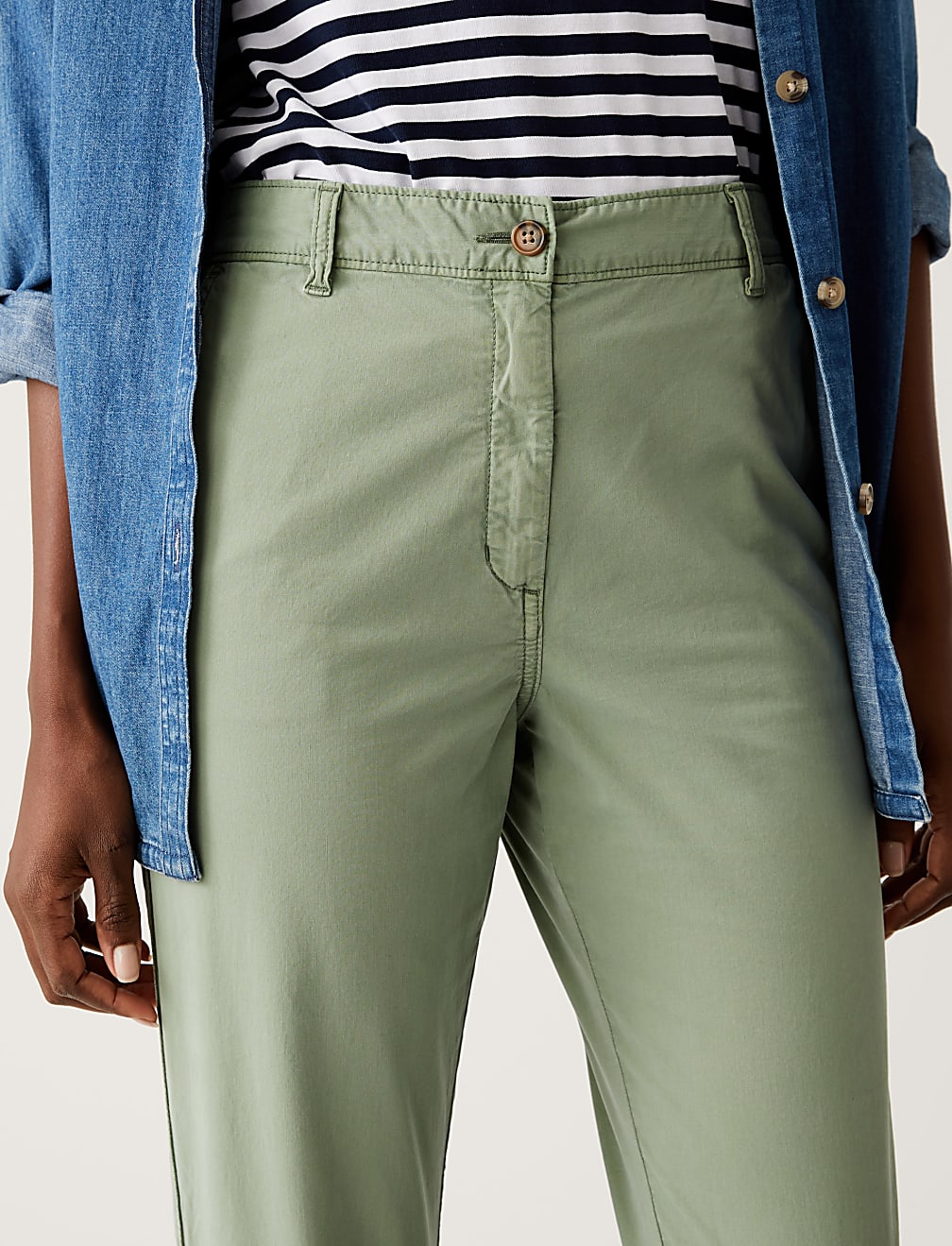 Cotton Rich Tea Dyed Slim Fit Chinos