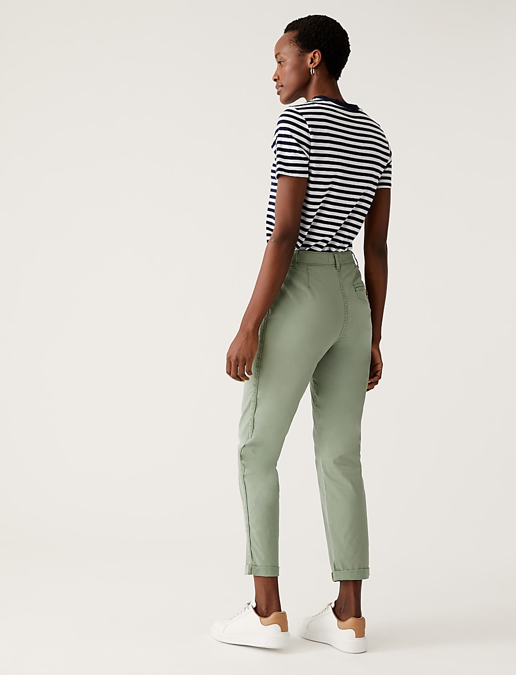Cotton Rich Tea Dyed Slim Fit Chinos
