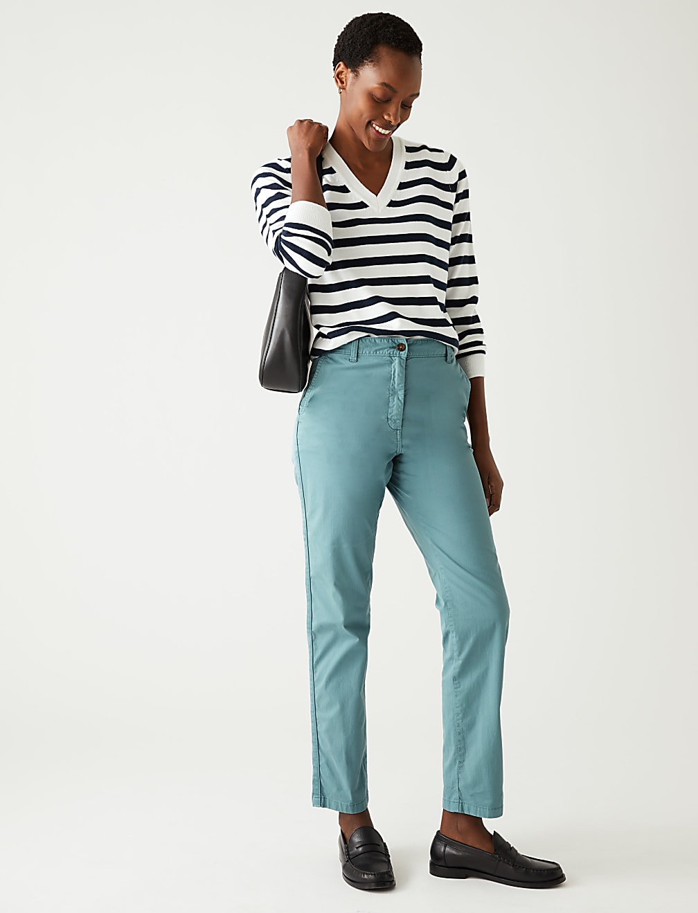 Cotton Rich Tea Dyed Slim Fit Chinos