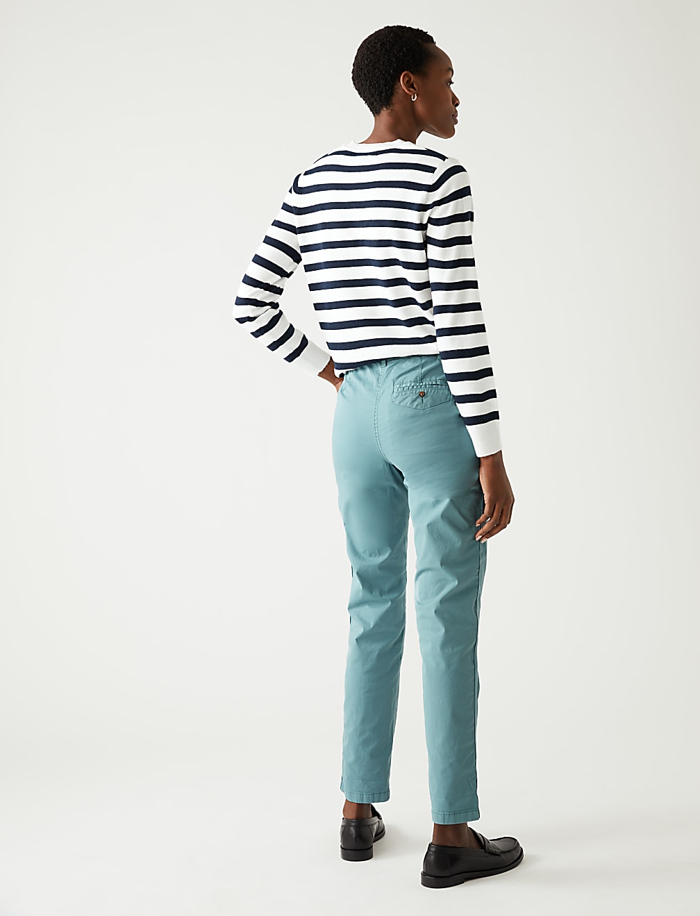 Cotton Rich Tea Dyed Slim Fit Chinos