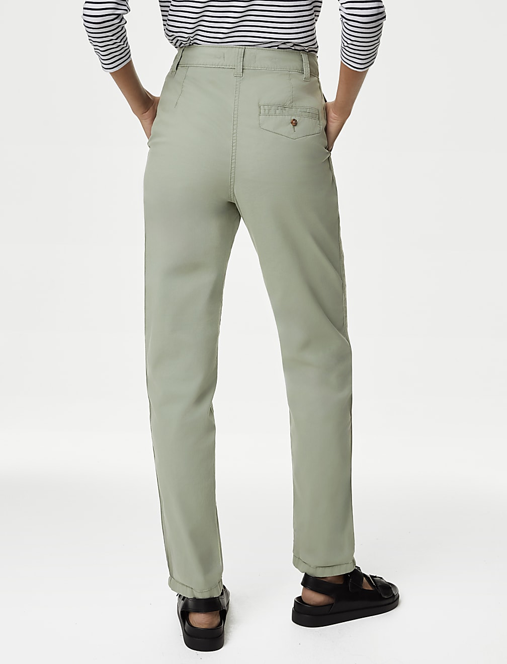Cotton Rich Tea Dyed Slim Fit Chinos