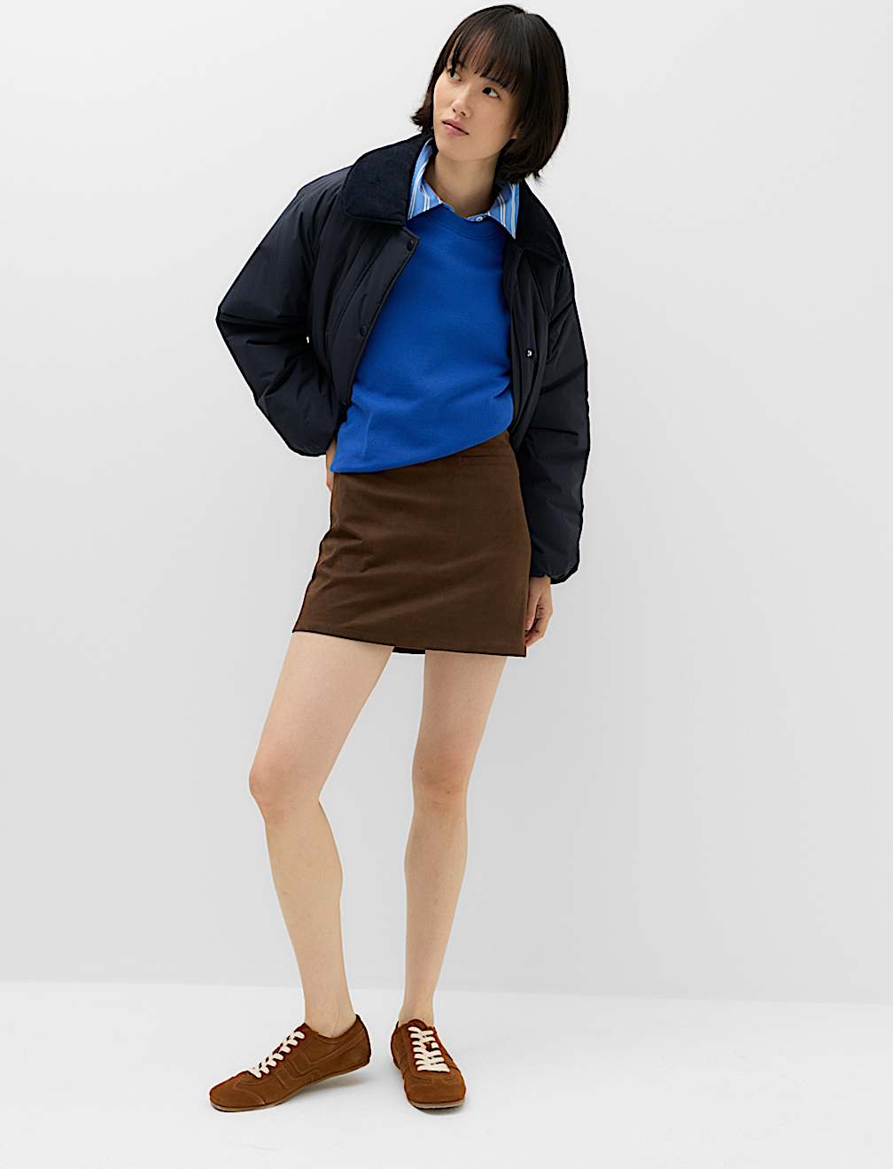 Faux Suede Mini Skirt