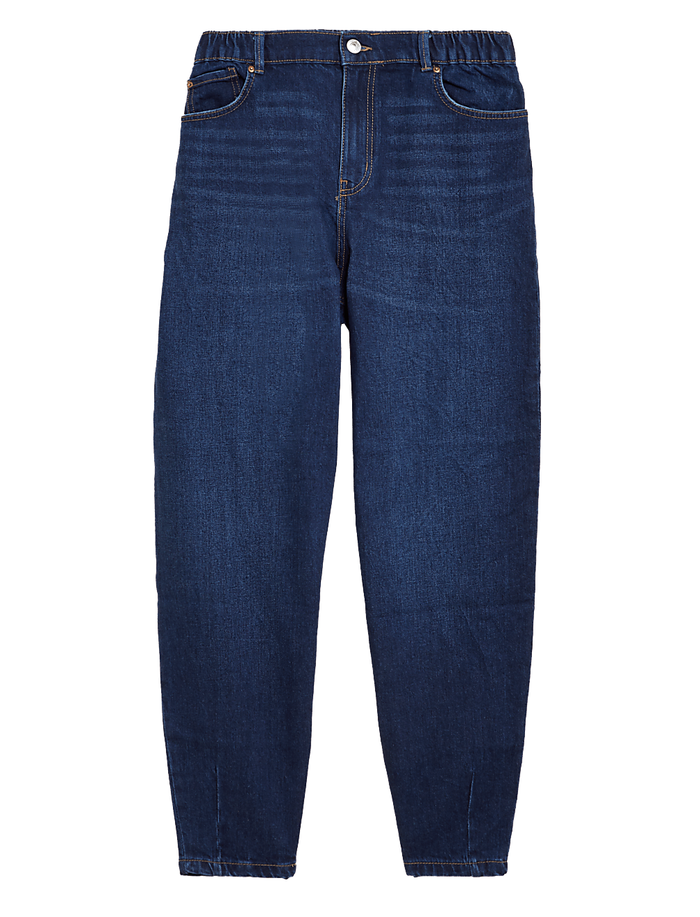 Elasticated High Waisted Balloon Leg Jeans
