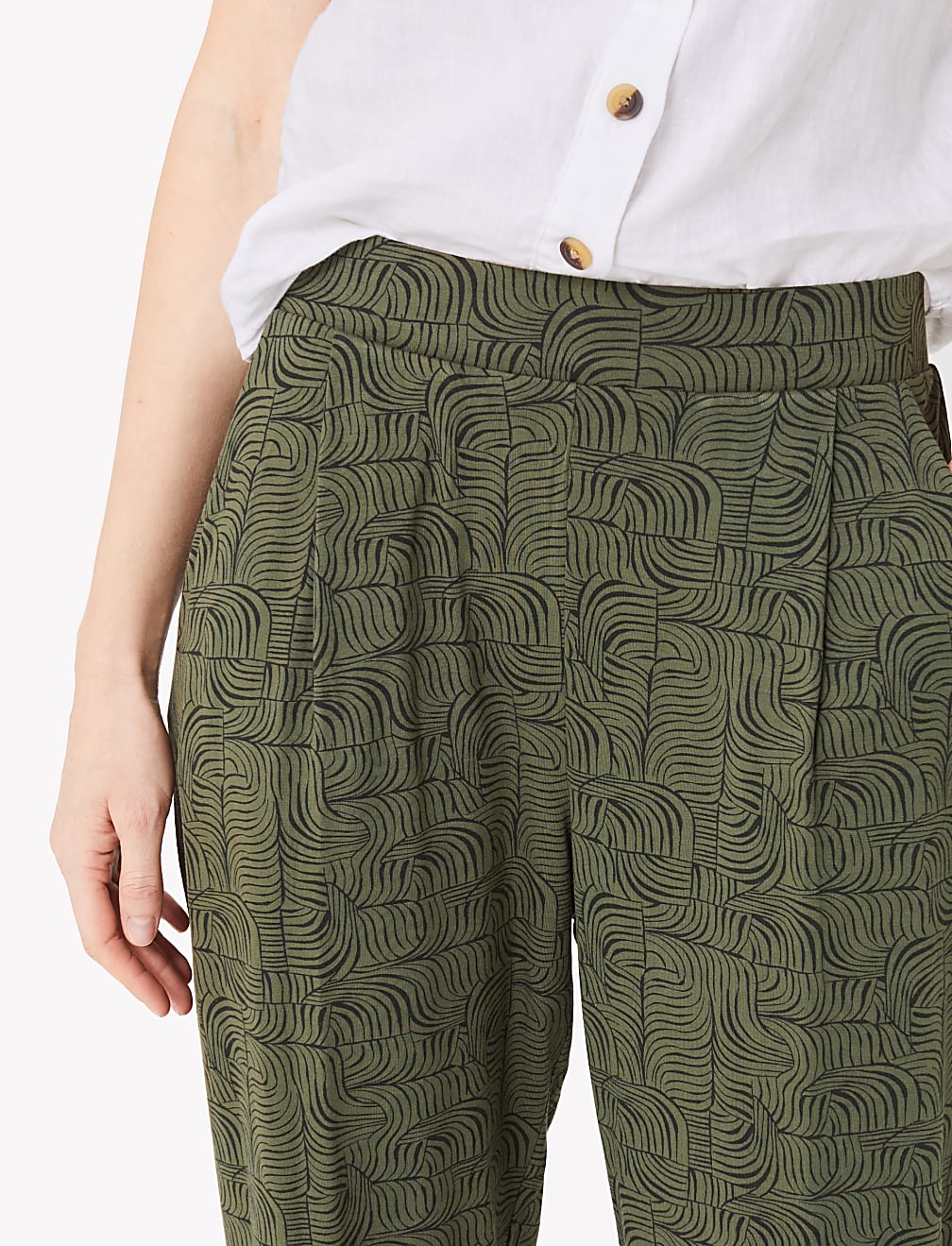 Jersey Tapered Ankle Grazer Trousers
