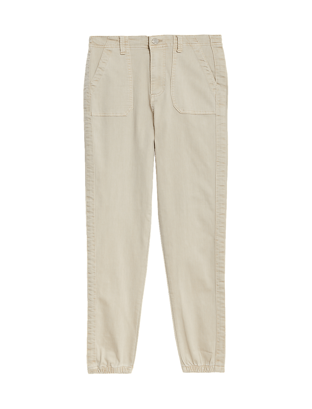 Cotton Blend Slim Fit Ankle Grazer Joggers
