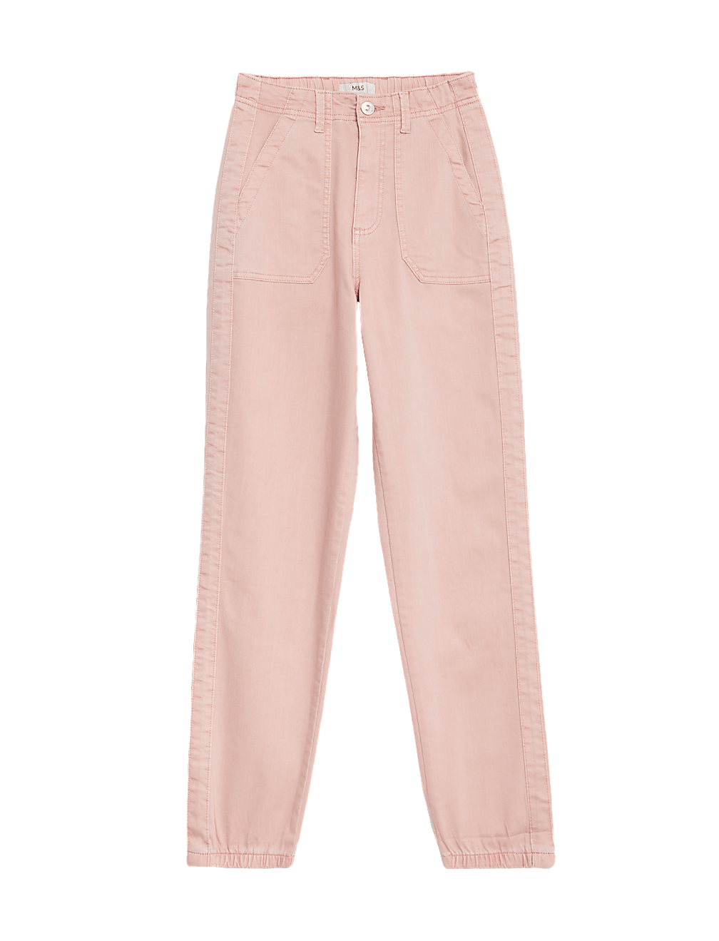 Cotton Blend Slim Fit Ankle Grazer Joggers