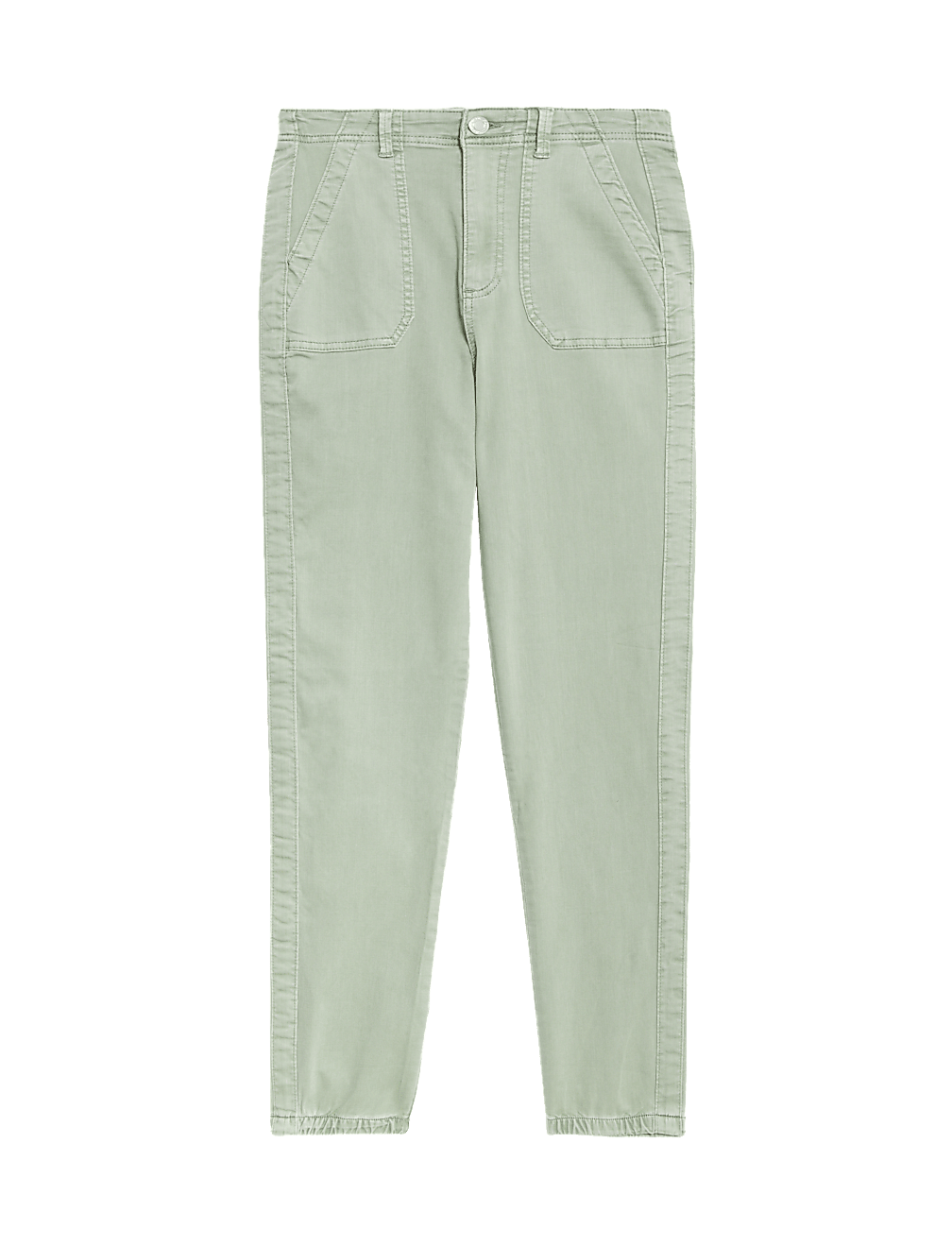 Cotton Blend Slim Fit Ankle Grazer Joggers