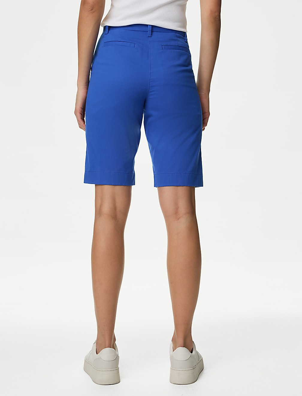 Cotton Rich High Waisted Chino Shorts