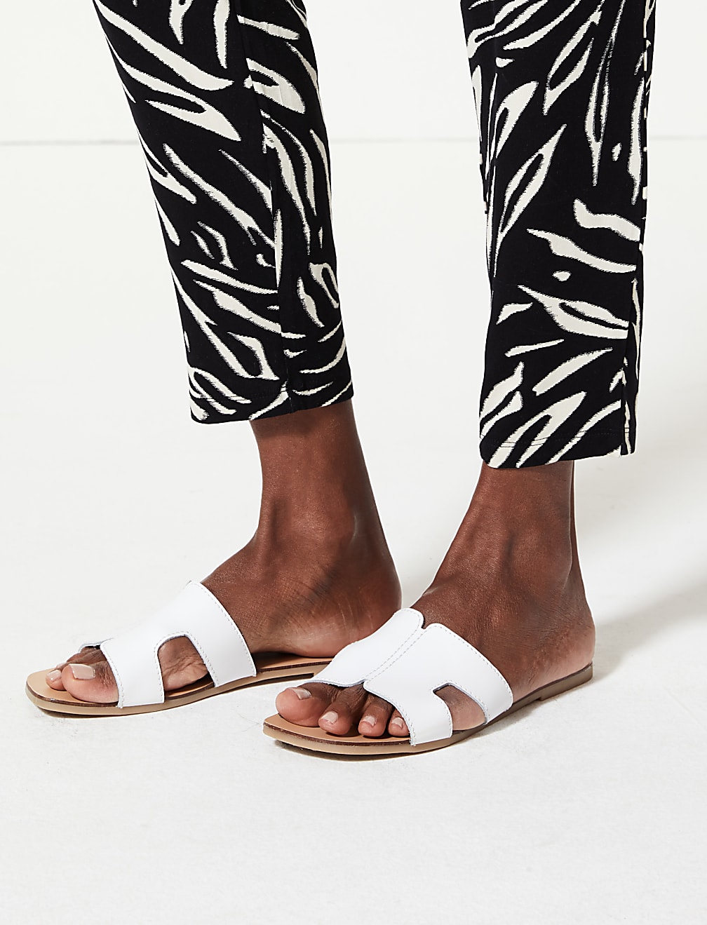 Animal Print Jersey Tapered Trousers
