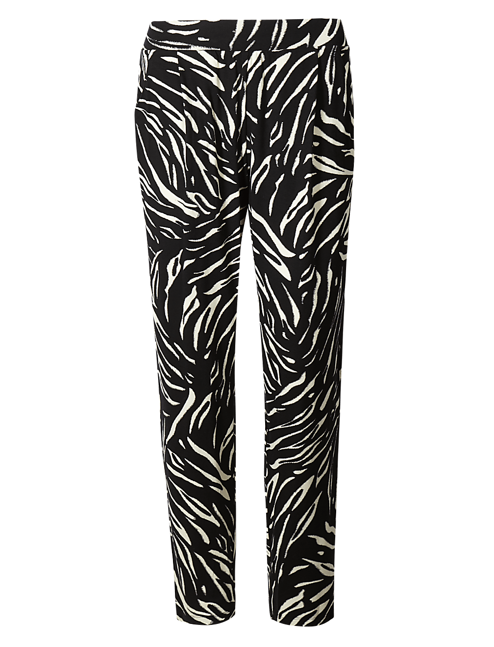 Animal Print Jersey Tapered Trousers