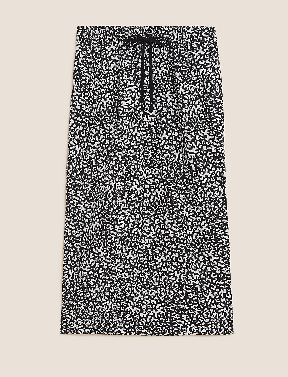 Linen Blend Midi Skirt