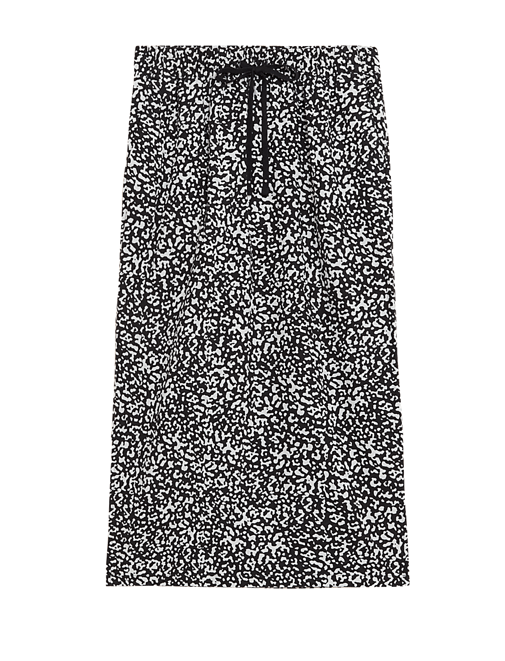 Linen Blend Midi Skirt