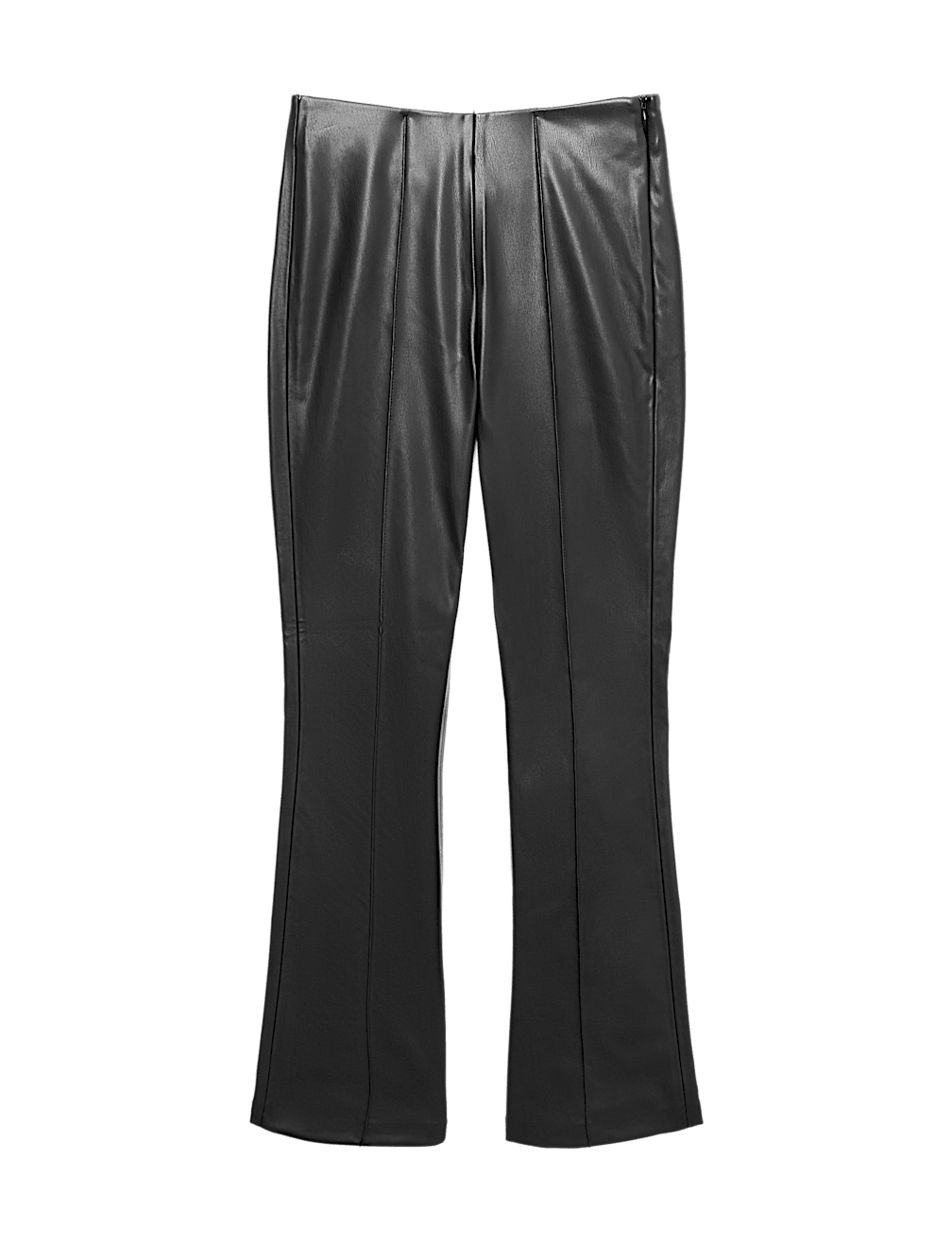 Faux Leather High Waisted Ankle Grazer Trousers