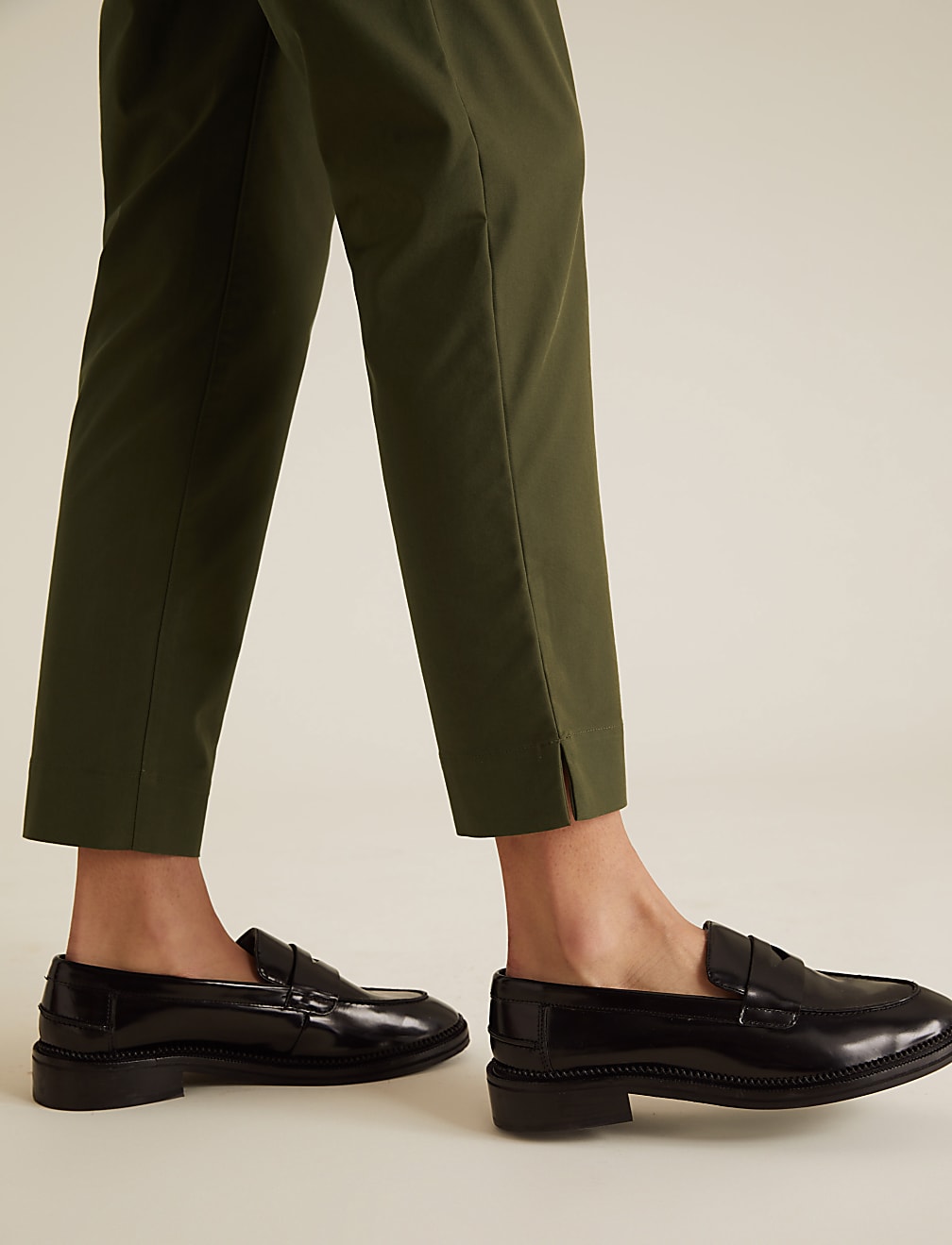 Cotton Straight Leg Chinos