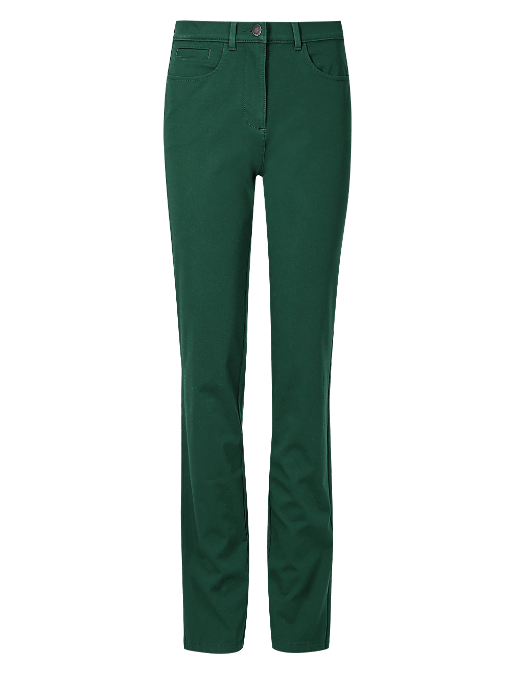 Cotton Rich Stretch Straight Leg Trousers