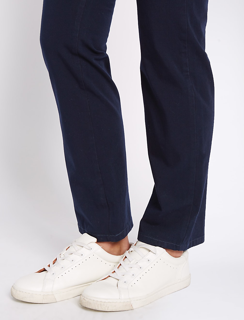 Cotton Rich Stretch Straight Leg Trousers