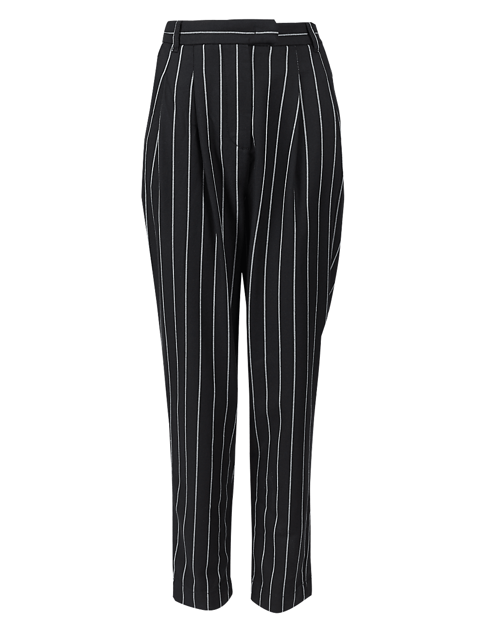 Striped Tapered Leg Ankle Grazer Trousers
